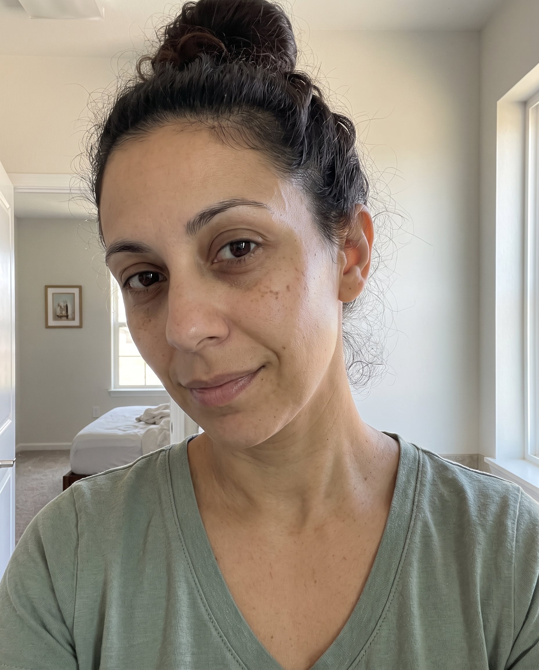 Week 4 — subtle brightness returning, first mirror moment